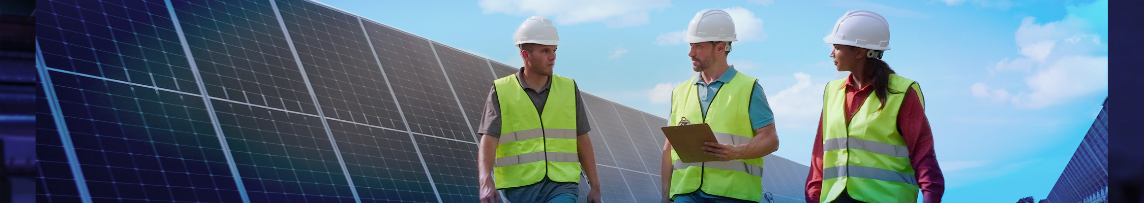  Solar panel workers at work for extra small screen